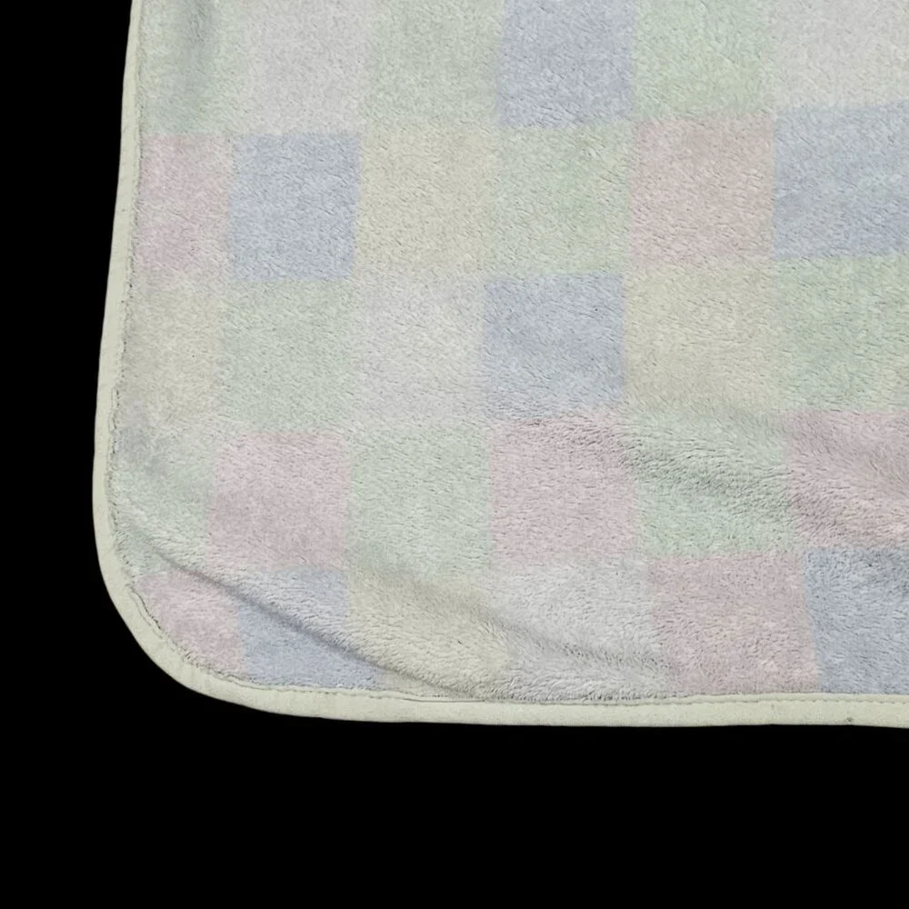 Baby Connection BABY Blanket Checkered Pastel Fleece Unisex‎ Boy Girl